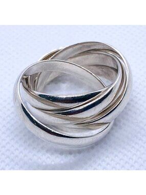 Tiffany & Co Sterling Silver 925 Melody Size 7.75 Band Ring